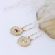 Ruby CZ Octagon Shape Geometric Silver Necklace Ruby CZ Octagon Shape Geometric Silver Necklace