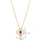 Ruby CZ Geometric Sterling Silver Necklace Ruby CZ Geometric Sterling Silver Necklace