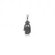 925 Oxidized Charm Jewelry Hamsa Evil Eye