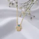 Hamsa Shape Turquoise with Zircon Stone Charm Necklace Turkish Handmade Wholesale 925 Sterling Silver Jewelry Hamsa Shape Turquoise with Zircon Stone Charm Necklace Turkish Handmade Wholesale 925 Sterling Silver Jewelry