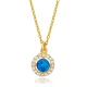 Turkish Blue Opal 925 Sterling Silver Necklace