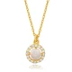 Minimalist White Opal 925 Sterling Silver Necklace