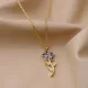 Cute Flower Design Mix Zircon Stone Charm Necklace Pendant Handcrafted 925 Sterling Silver Jewelry Cute Flower Design Mix Zircon Stone Charm Necklace Pendant Handcrafted 925 Sterling Silver Jewelry