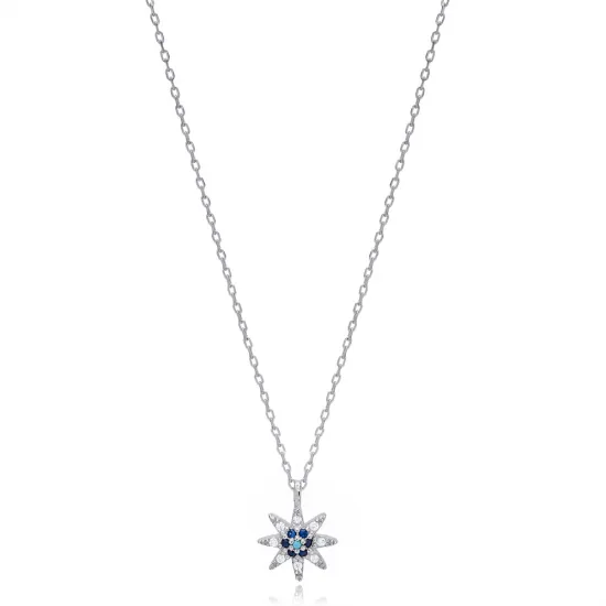 Star Mix Necklace in 925 Sterling Silver Star Mix Necklace in 925 Sterling Silver