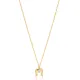 Horseshoes Round Cut CZ 925 Sterling Silver Necklace