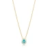 Blue Enamel Evil Eye Pear Shape 925 Silver Necklace