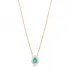 Blue Enamel Evil Eye Pear Shape 925 Silver Necklace