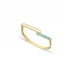 Thin Delicate Turquoise Cluster Sterling Silver Ring