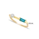 Thin Pearl With Baguette Turquoise Sterling Silver Ring Thin Pearl With Baguette Turquoise Sterling Silver Ring