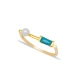 Thin Pearl With Baguette Turquoise Sterling Silver Ring Thin Pearl With Baguette Turquoise Sterling Silver Ring