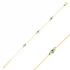 Aqua Marine Color Evil Eye Thin 925 Silver Bracelet