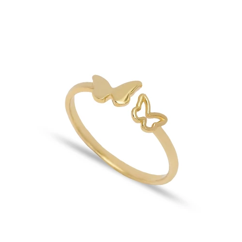 Dual Butterfly Plain 925 Sterling Silver Ring Dual Butterfly Plain 925 Sterling Silver Ring