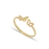 Dual Butterfly Plain 925 Sterling Silver Ring