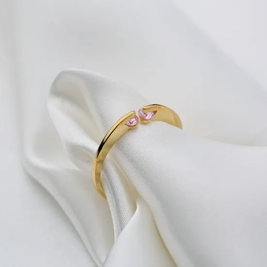 Turkish Dainty Pink CZ 925 Sterling Silver Ring