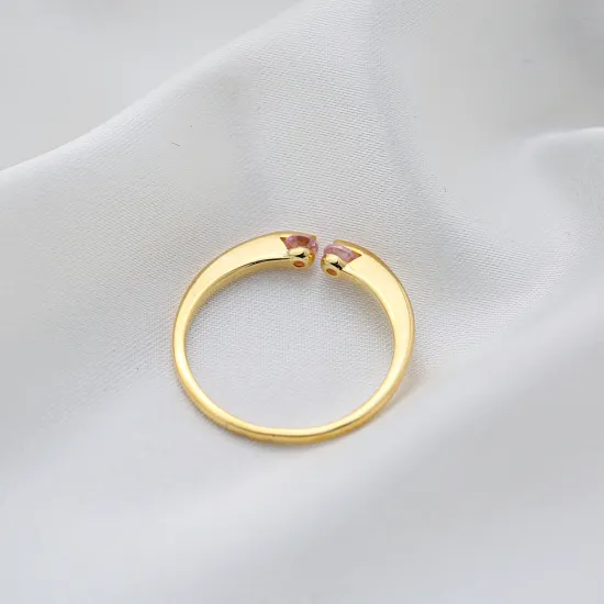 Turkish Dainty Pink CZ 925 Sterling Silver Ring