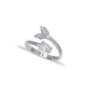 Butterfly CZ Adjustable Sterling Silver Ring | 925 Sterling Silver Wholesale | Sade Silver Butterfly CZ Adjustable Sterling Silver Ring - Sade 925 Silver Jewelry