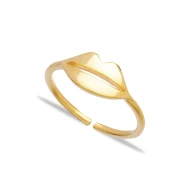 Adjustable Minimal Lips 925 Sterling Silver Ring