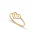 925 Sterling Silver Double Heart Plain Ring