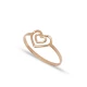 925 Sterling Silver Double Heart Plain Ring | 925 Sterling Silver Wholesale | Sade Silver 925 Sterling Silver Double Heart Plain Ring - Sade 925 Silver Jewelry