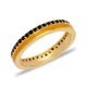 Orange Enamel Black CZ Band 925 Sterling Silver Ring Orange Enamel Black CZ Band 925 Sterling Silver Ring