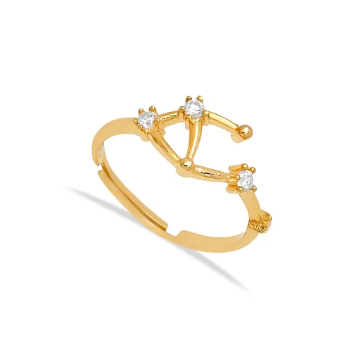 Libra Zodiac Popular Horoscope 925 Sterling Silver Ring