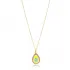 Pear Shape Colorful Enamel 925 Sterling Silver Necklace