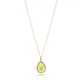 Pear Shape Colorful Enamel 925 Sterling Silver Necklace