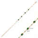 Emerald CZ Almond Woman 925 Sterling Silver Bracelet