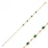 Emerald CZ Almond Woman 925 Sterling Silver Bracelet