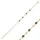 Emerald CZ Almond Woman 925 Sterling Silver Bracelet
