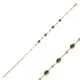 Emerald CZ Almond Woman 925 Sterling Silver Bracelet