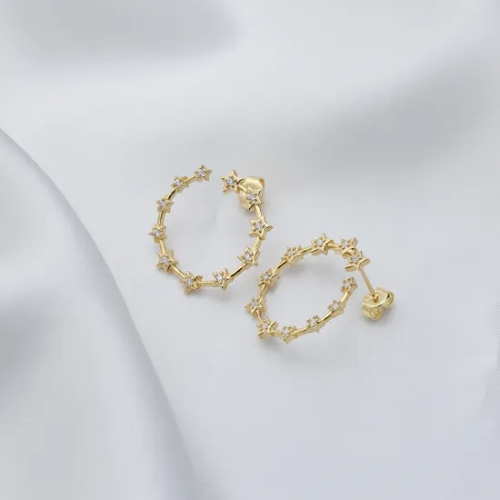 Star Cluster Design 925 Stud Earrings Star Cluster Design 925 Stud Earrings