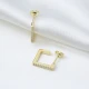 Square Geometric 925 Sterling Silver Earrings