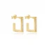 Square Geometric 925 Sterling Silver Earrings