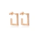 Square Geometric 925 Sterling Silver Earrings