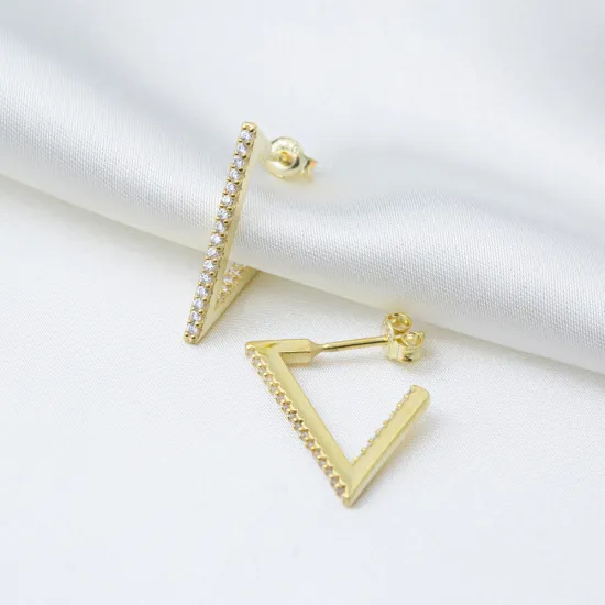 Triangle Design Geometric Stud Earrings Triangle Design Geometric Stud Earrings