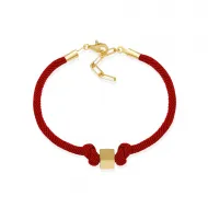 Cube Red Knitting 925 Sterling Silver Bracelet