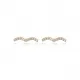 Wave Design Zircon Stone Stud Earrings Wave Design Zircon Stone Stud Earrings