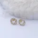 CZ Intertwined Circle 925 Sterling Silver Earrings CZ Intertwined Circle 925 Sterling Silver Earrings