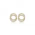 CZ Intertwined Circle 925 Sterling Silver Earrings