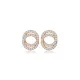 CZ Intertwined Circle 925 Sterling Silver Earrings CZ Intertwined Circle 925 Sterling Silver Earrings