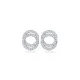 CZ Intertwined Circle 925 Sterling Silver Earrings CZ Intertwined Circle 925 Sterling Silver Earrings
