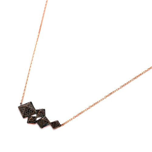 Turkish Minimalist Square Shape 925 Silver Necklace