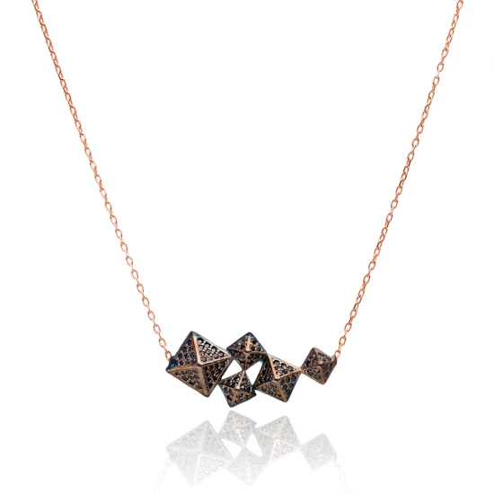 Turkish Minimalist Square Shape 925 Silver Necklace Turkish Minimalist Square Shape 925 Silver Necklace