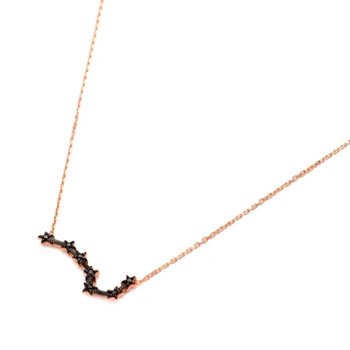 Turkish Minimalist Comet Shape Sterling Silver Necklace Turkish Minimalist Comet Shape Sterling Silver Necklace