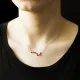 Turkish Minimalist Comet Shape Sterling Silver Necklace Turkish Minimalist Comet Shape Sterling Silver Necklace