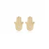 Hamsa CZ Earrings in 925 Sterling Silver