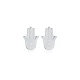Hamsa CZ Earrings in 925 Sterling Silver - Sade 925 Silver Jewelry