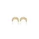 Moon Design CZ Stone Silver Stud Earrings Moon Design CZ Stone Silver Stud Earrings