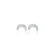 Moon Design CZ Stone Silver Stud Earrings Moon Design CZ Stone Silver Stud Earrings